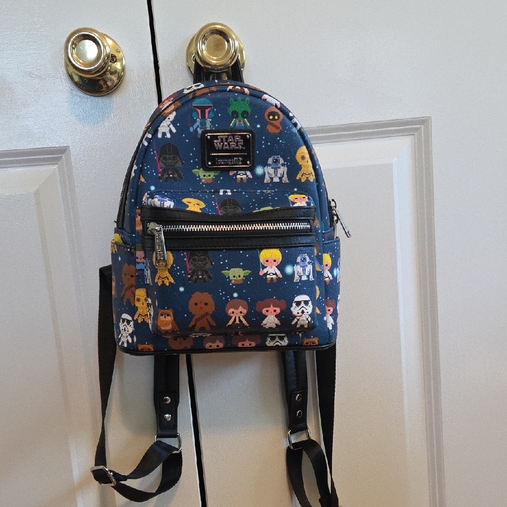 Loungefly Star Wars Character Mini Backpack - Navy and Multicolor